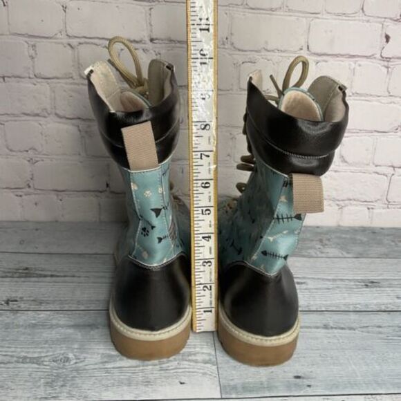 Blue Fishbone Lover Womens Boots‎ DOGO Vegan boots size 40 US 9 - Picture 3 of 13